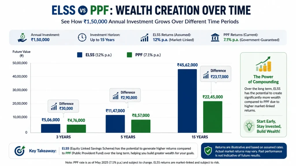 ELSS vs PPF: Is the 3-Year Lock-in Really Worth It?