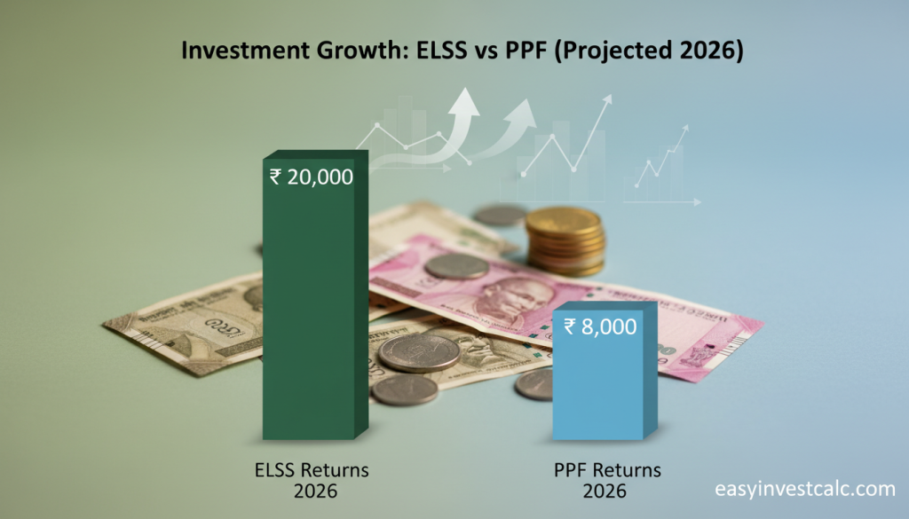 ELSS vs PPF returns comparison chart ELSS vs PPF returns comparison chart